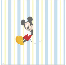 Mickey Mouse auf gestreiftem Hintergrund