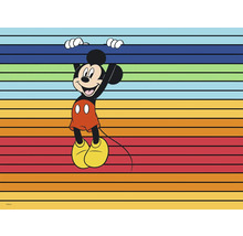 Mickey Mouse Motiv auf gestreiftem Hintergrund