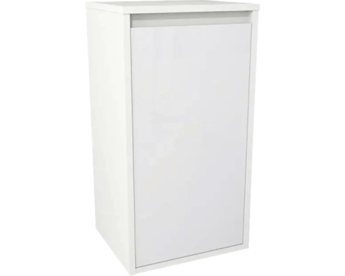 Hängehalbhochschrank mit 1 Tür Devo Cristal 2.0 rechts BxHxT 40x76x35 cm alpine white/signal white glass