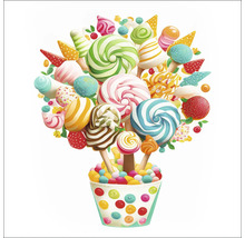 Glasbild Lollies III 20x20 cm