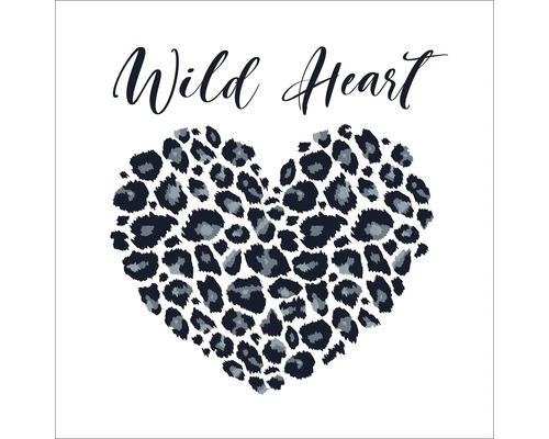 Glasbild Wild Heart 20x20 cm
