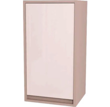 Hängeschrank mit 1 Tür Devo Cristal 2.0 links BxHxT 40x76x35 cm antique rose/rosa pesca glass