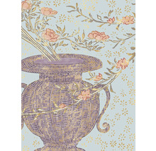 Dekorative Tapete mit Blumenmuster und Vase