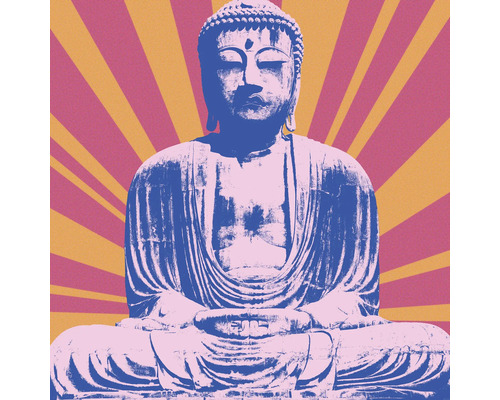 Leinwandbild Hippie Buddha 40x40 cm