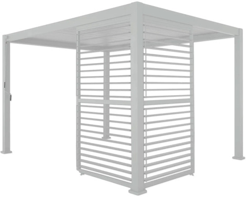 Pergola mit Lamellenwand für den Garten