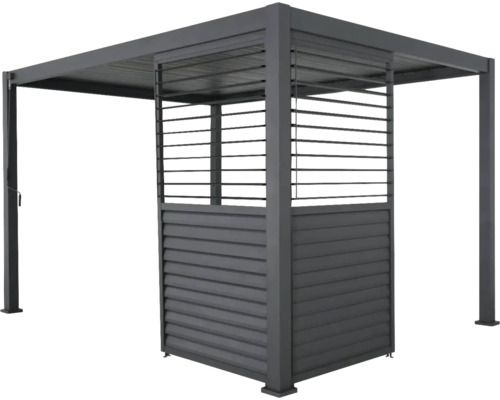Pergola mit Lamellenwand für den Außenbereich