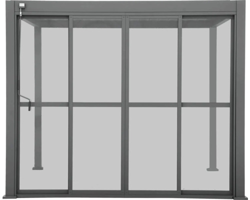 Schiebetür Mirador Classic, Deluxe PC 300 279 x 235 cm anthrazit Verglaste Schiebewand für Terrassenüberdachung