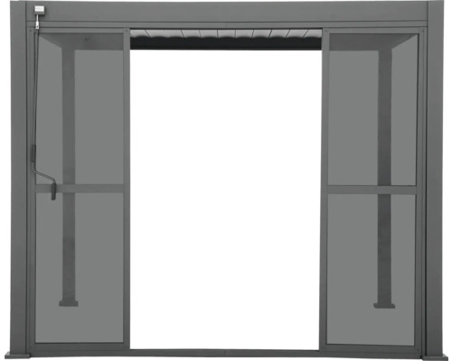 Schiebetür mit Fliegengitter für Terrassenüberdachung