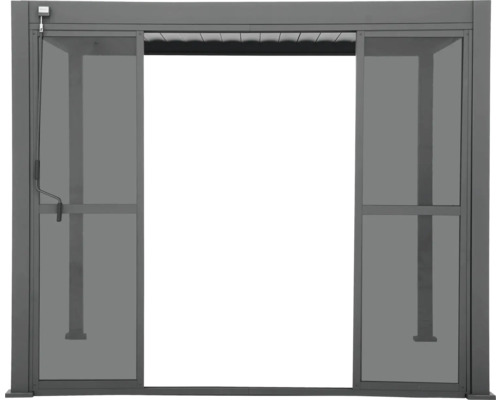 Schiebetür mit Insektenschutz für Terrassenüberdachung