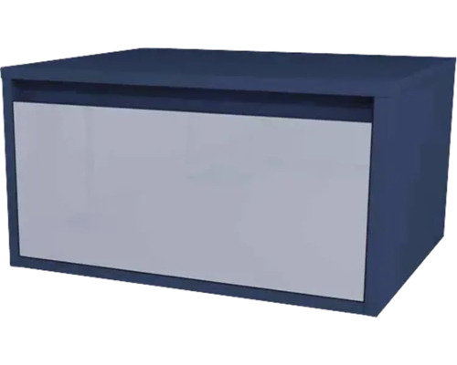 Waschbeckenunterschrank Devo Cristal 2.0 BxHxT 60x32x49 cm tyrolean blue/metal blue glass