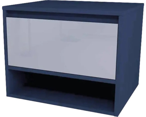 Waschbeckenunterschrank Devo Cristal 2.0 BxHxT 60x47x49 cm tyrolean blue/metal blue glass