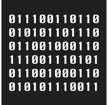 Leinwandbild Typo Naughty Binary 40x40 cm