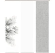 Schiebegardine mit Magnolienblüten und Strukturmuster