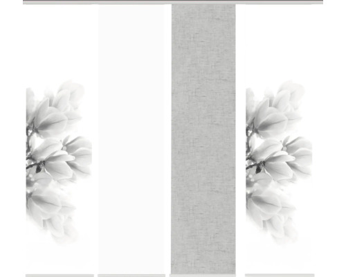 Schiebegardine mit Magnolienblütenmuster