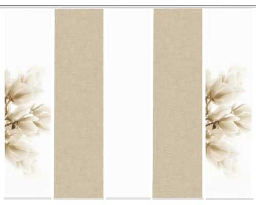 Flächenvorhang mit Magnolienmuster