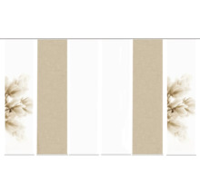 Schiebegardine mit Blumenmuster und Leineneffekt