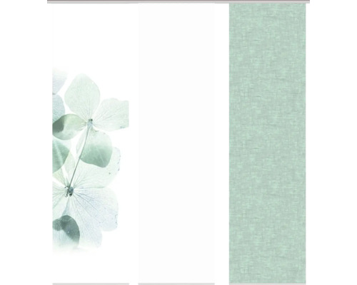 Schiebegardine mit Blumenmuster und Textur