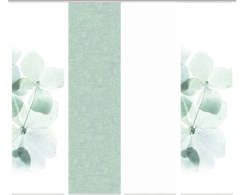 Schiebegardine mit floralem Muster