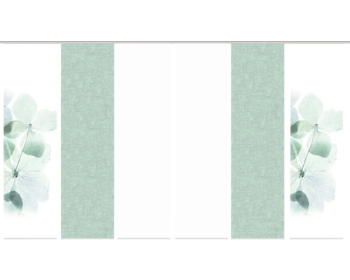 Schiebegardine mit Blumenmuster