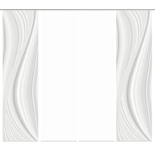 Schiebegardine mit Wellenmuster zur Fensterdekoration