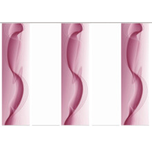 Drei Schiebegardinen mit gewelltem Muster