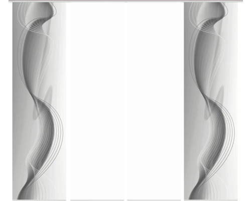 Schiebegardine mit abstrakten Linien