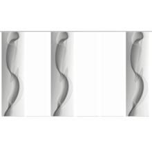 Schiebegardine mit dekorativem Wellenmuster