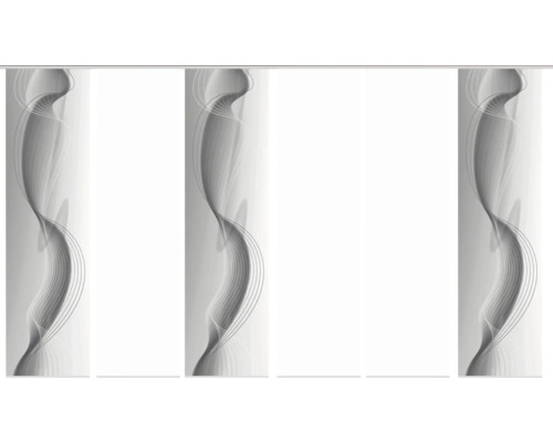 Schiebegardine mit dekorativem Wellenmuster