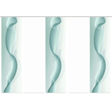 Drei Rollos mit abstraktem Muster für Fensterdekoration