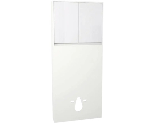 Spülkastenverkleidung mit Schrank Devo Cristal 2.0 BxHxT 80x188x19 cm alpine white/signal white glass