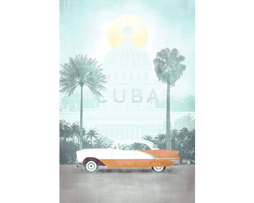 Leinwandbild Vintage Travel Cuba 40x60 cm
