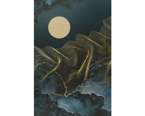Leinwandbild Moon Waves 40x60 cm