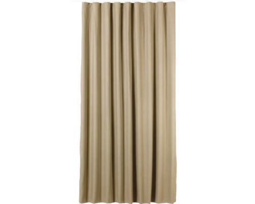 Vorhang mit Universalband Hugo Cappuccino 260 x 250 cm Beige Gardine aus Stoff