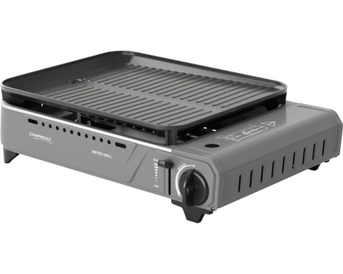 Tragbarer Gasgrill mit Grillplatte