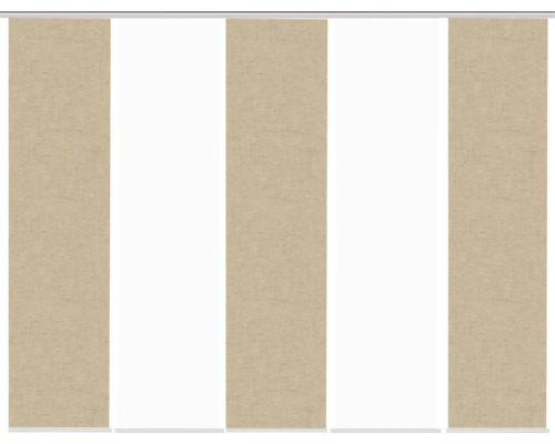 Schiebegardinen mit Leinwandstruktur für Fensterdekoration