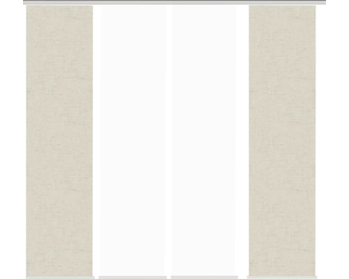 Schiebegardine mit Leinwandstruktur für Fensterdekoration