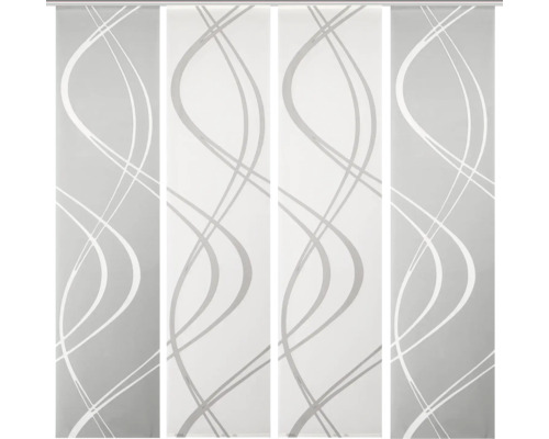 Schiebevorhang mit grafischem Muster für Fensterdekoration