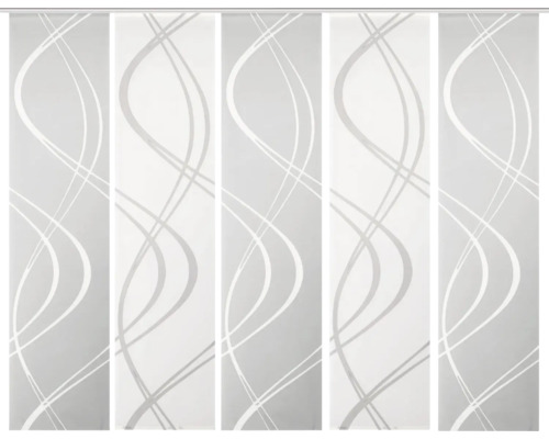 Schiebegardinen mit wellenförmigem Muster für Fensterdekoration