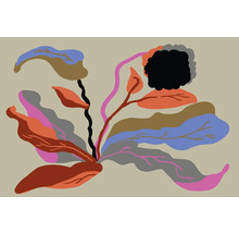 Abstrakte Illustration einer Pflanze mit Blättern und Stängeln