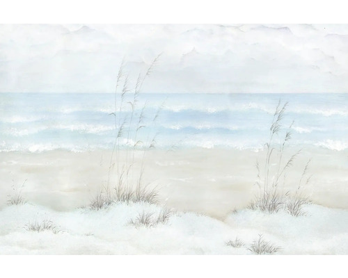 Abstrakte Blumen Leinwand Wandbild 61x61 Cm - Weiß-blaues Pfingstrosen-Motiv, Galerie-Kunst Für Schlafzimmer
