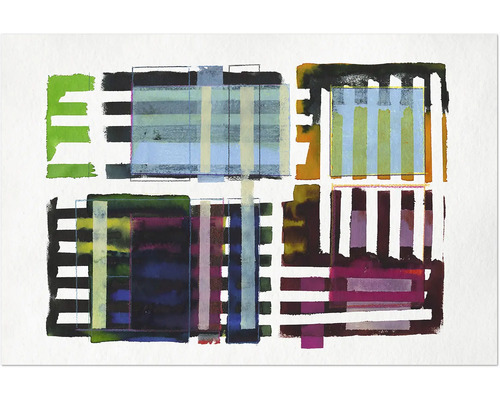 Leinwandbild Grids & Stripes 90x60 cm