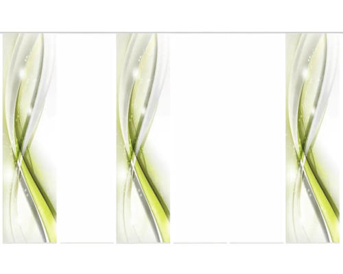 Abstraktes Design mit grünen und weißen Wellen