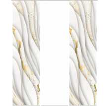 Dekorpaneel mit Marmoroptik in Weiß und Gold