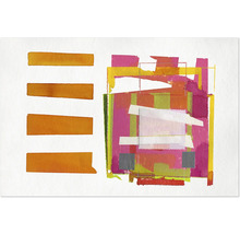 Abstrakte Kunst mit geometrischen Formen und Farbflächen