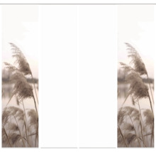 Schiebegardine mit Schilfmotiv