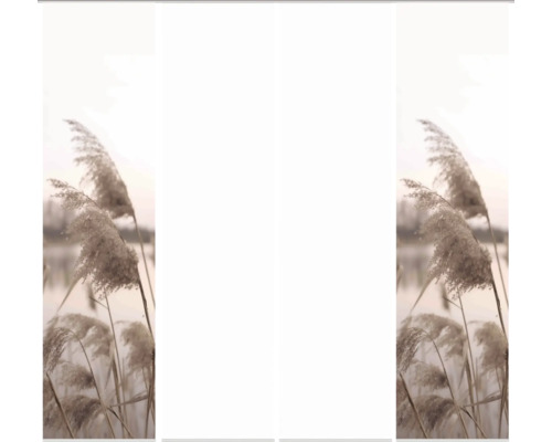 Schiebegardine mit Schilfmotiv