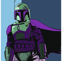 Illustration einer Person in Rüstung und Helm