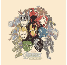 Marvel Avengers Mech Strike Illustration mit verschiedenen Superhelden