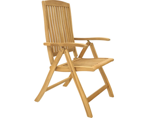 Gartenstuhl aus Holz mit Armlehnen, klappbar