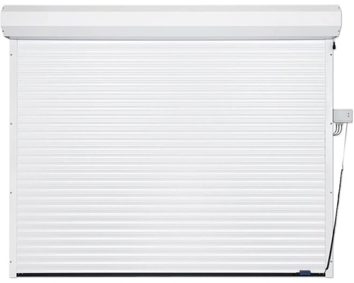 Geschlossener Rollladen aus Metall